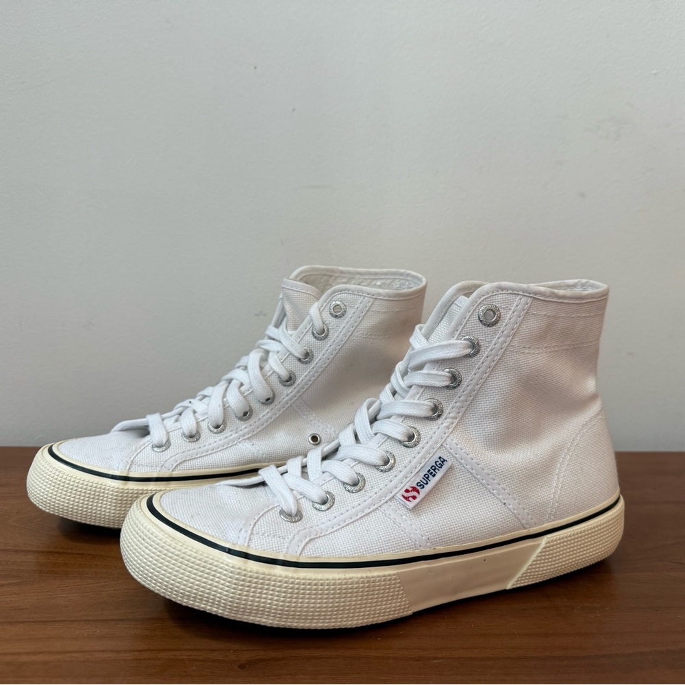 Superga White High-Top Sneakers